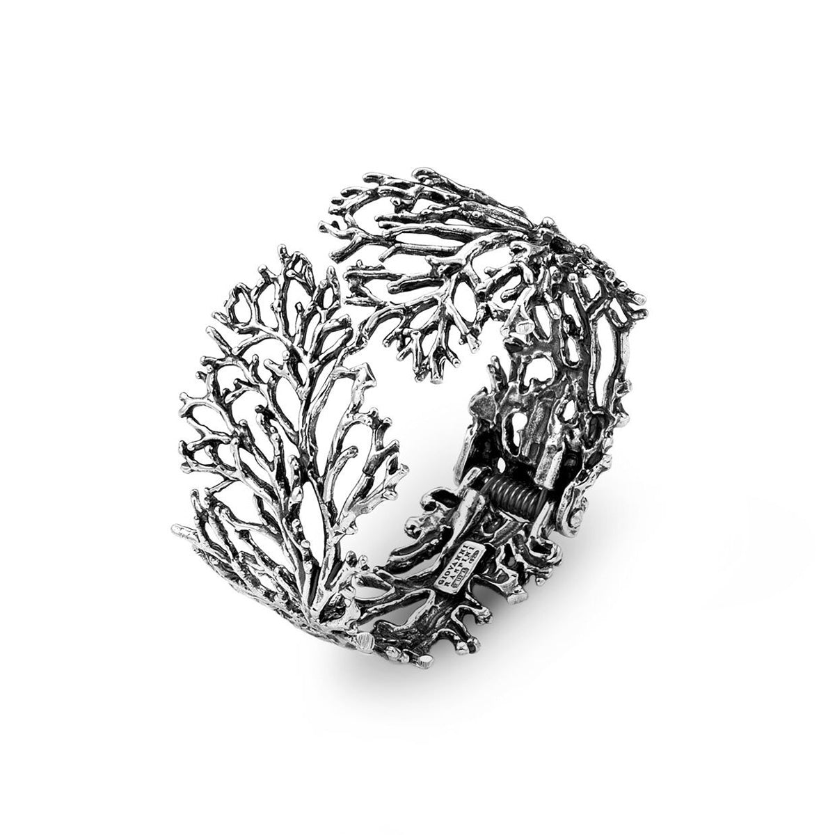 Giovanni Raspini Silver Coral Bangle - Hinged