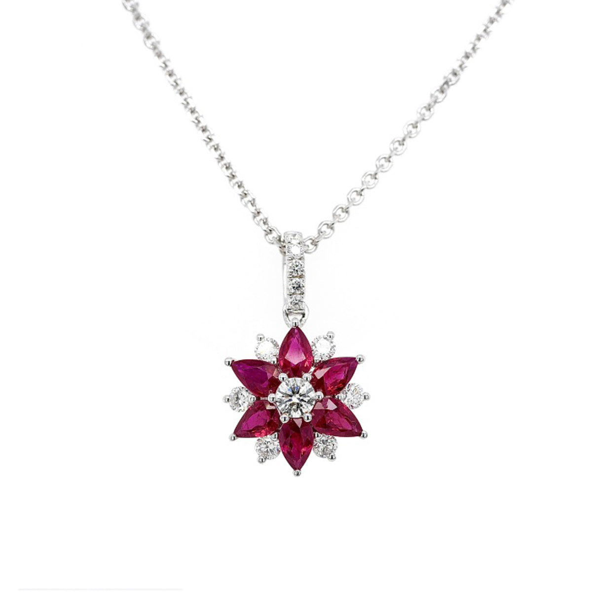 Ruby on sale flower necklace