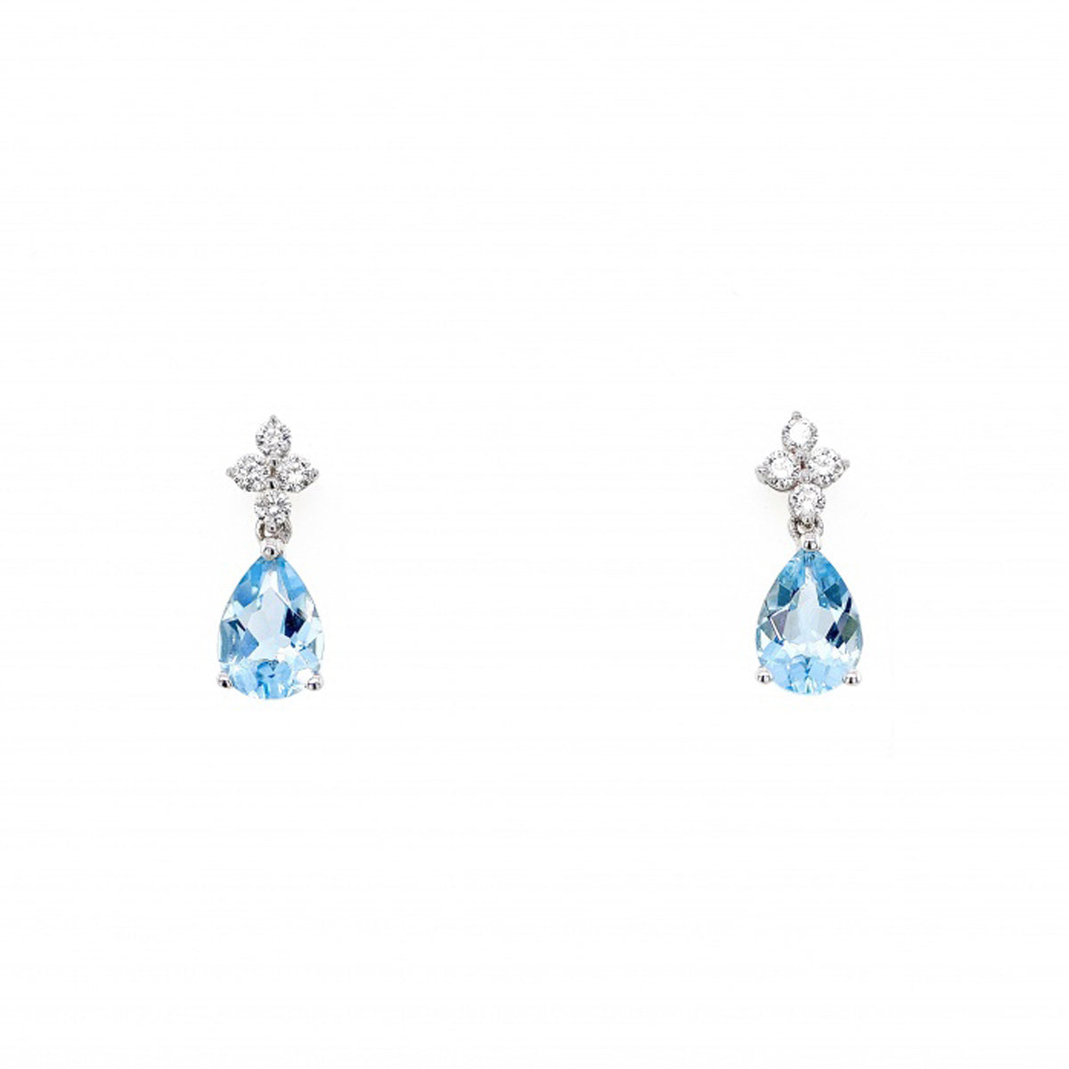 Aquamarine earrings deals white gold