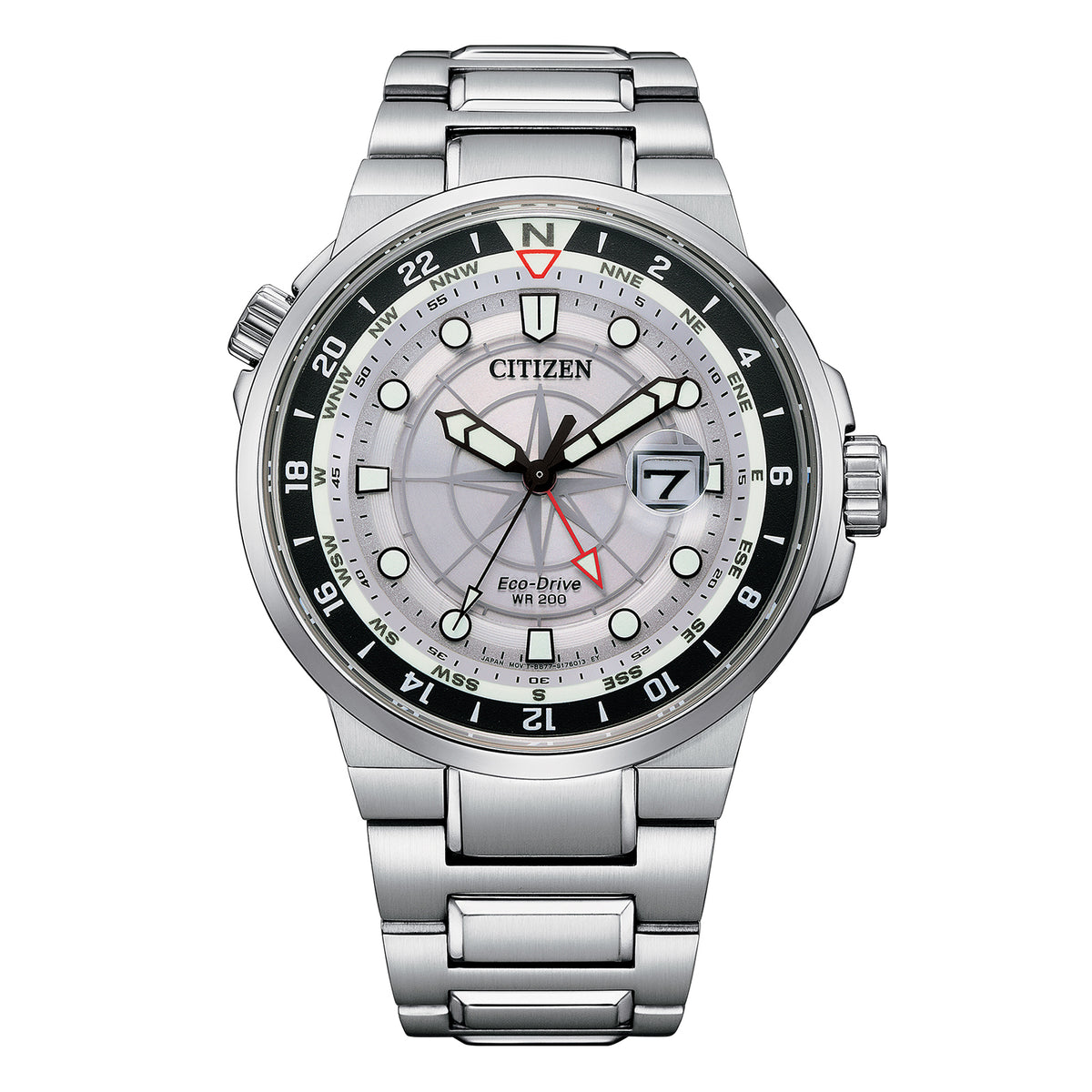 Citizen BJ7140-53A Gents Endeavor Stainless Steel White Dial Watch 44mm