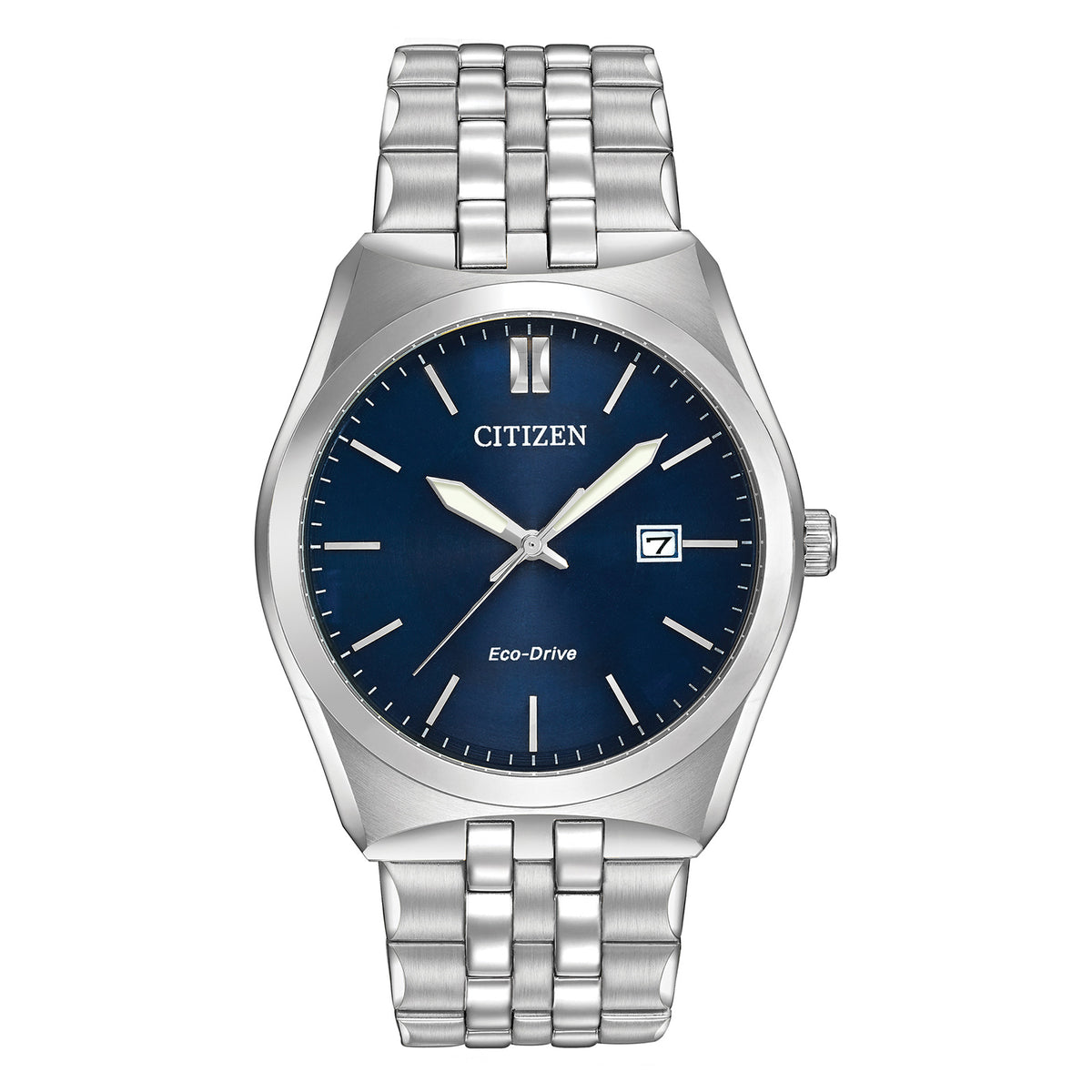 Citizen BM7330-59L Gents Eco-Drive Deep Blue Stainless Steel Watch 40mm