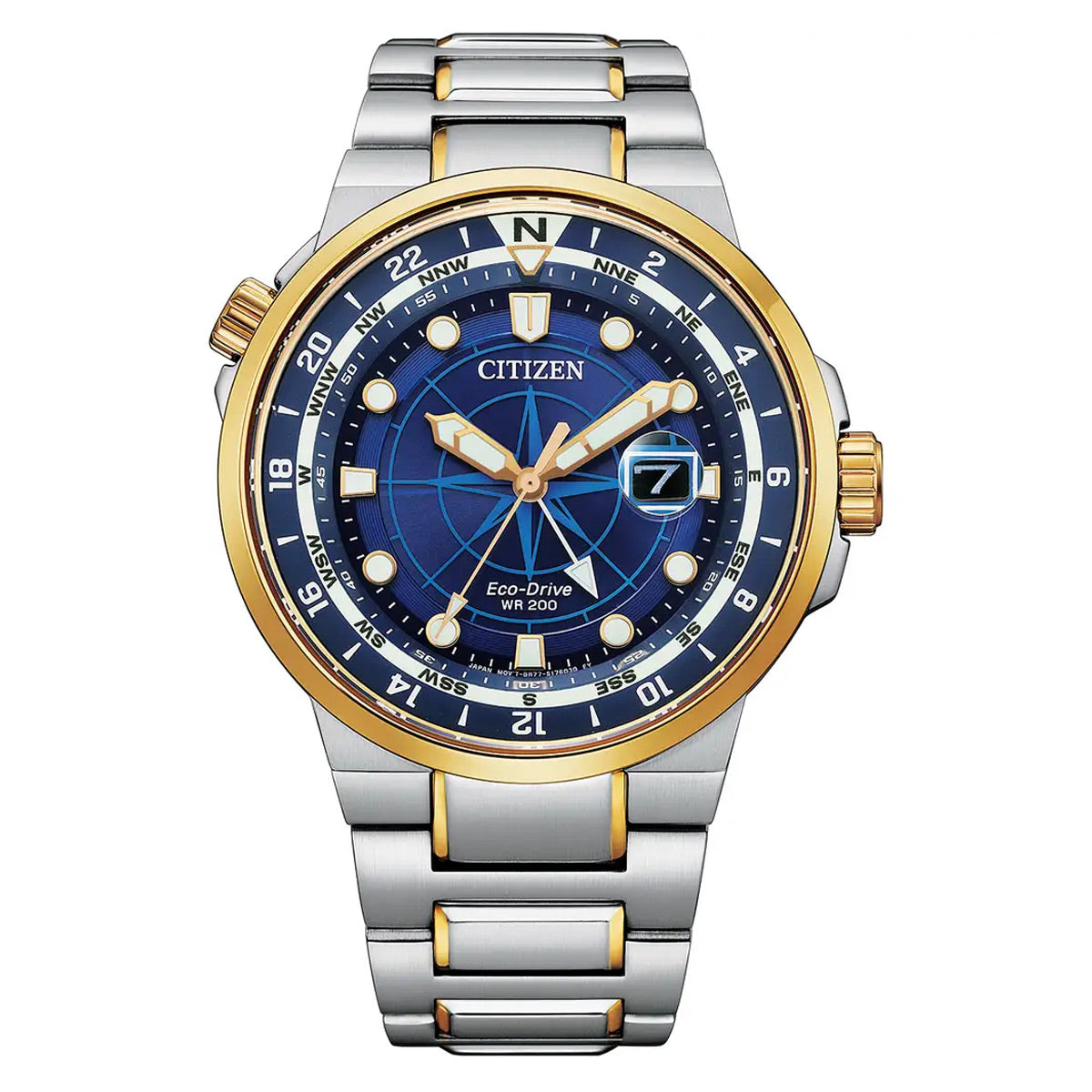 Citizen BJ7144-52L Gents Endeavor Two Tone Blue Dial Watch 44mm