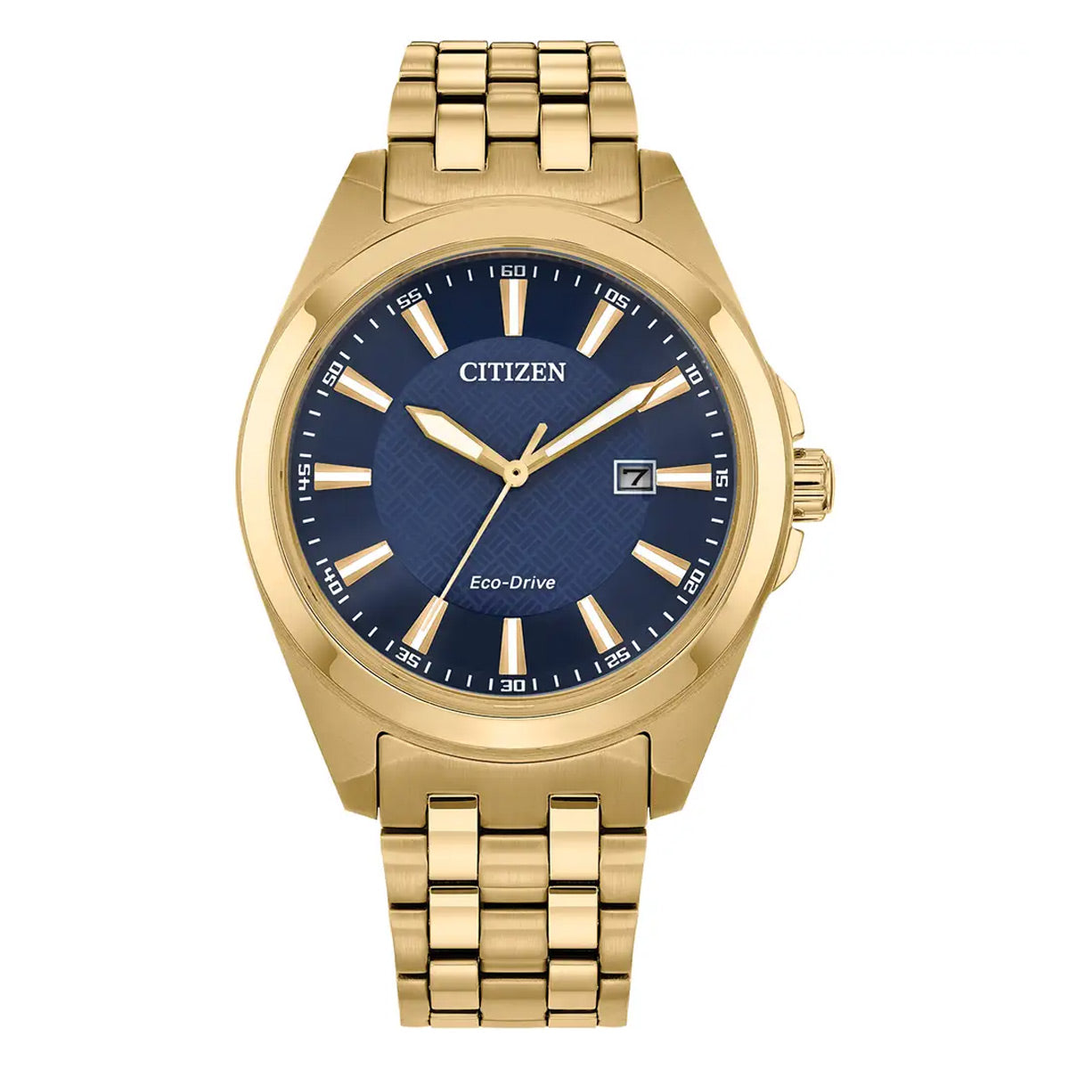 Citizen BM7532-54L Gents Gold Plated Blue Dial Watch 41mm