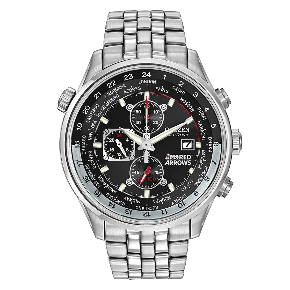 Citizen CA0080-54E Gents Red Arrows Stainless Chronograph Watch 43mm