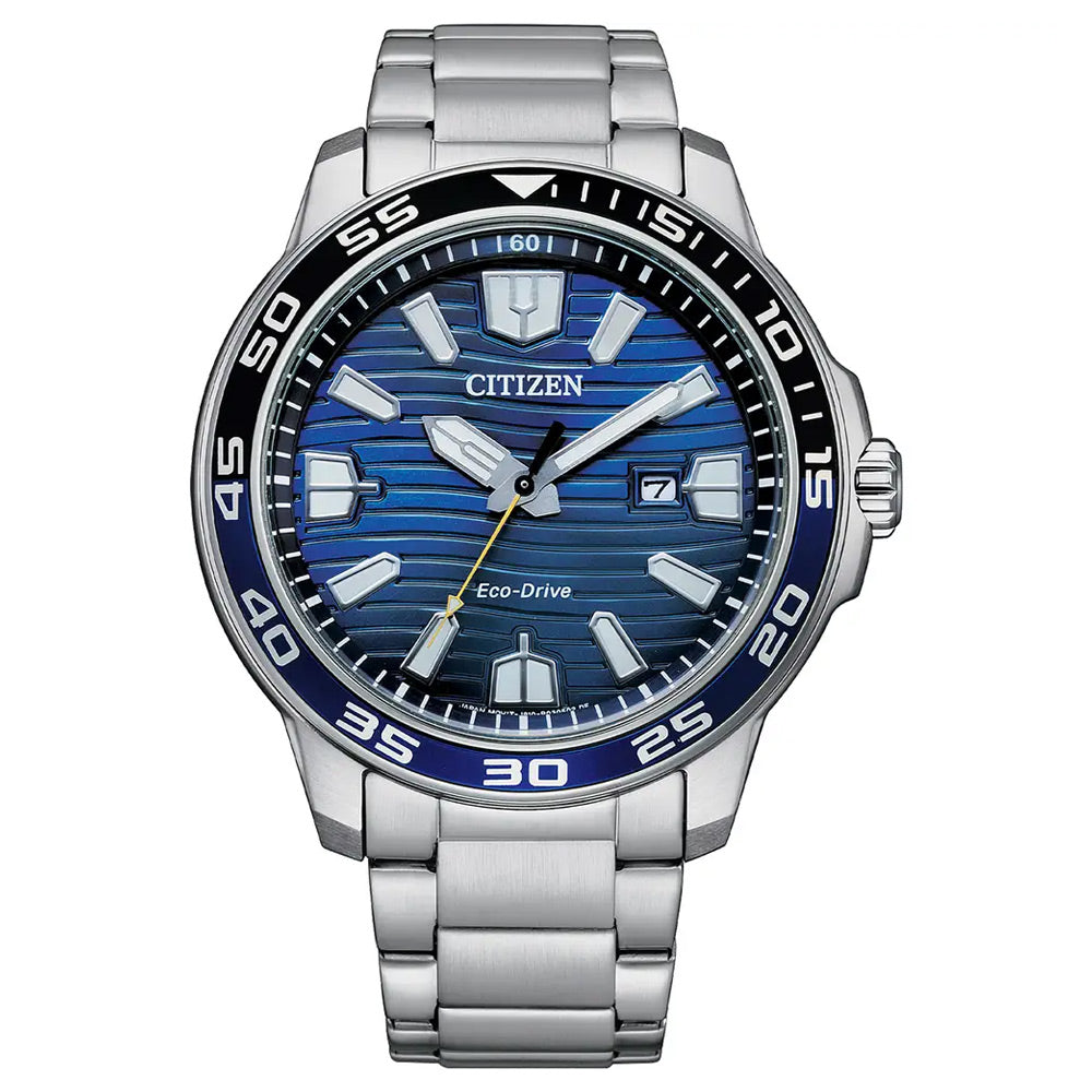 Citizen Gents AW1525-81L Eco-Drive Blue Dial and Stainless Steel Watch