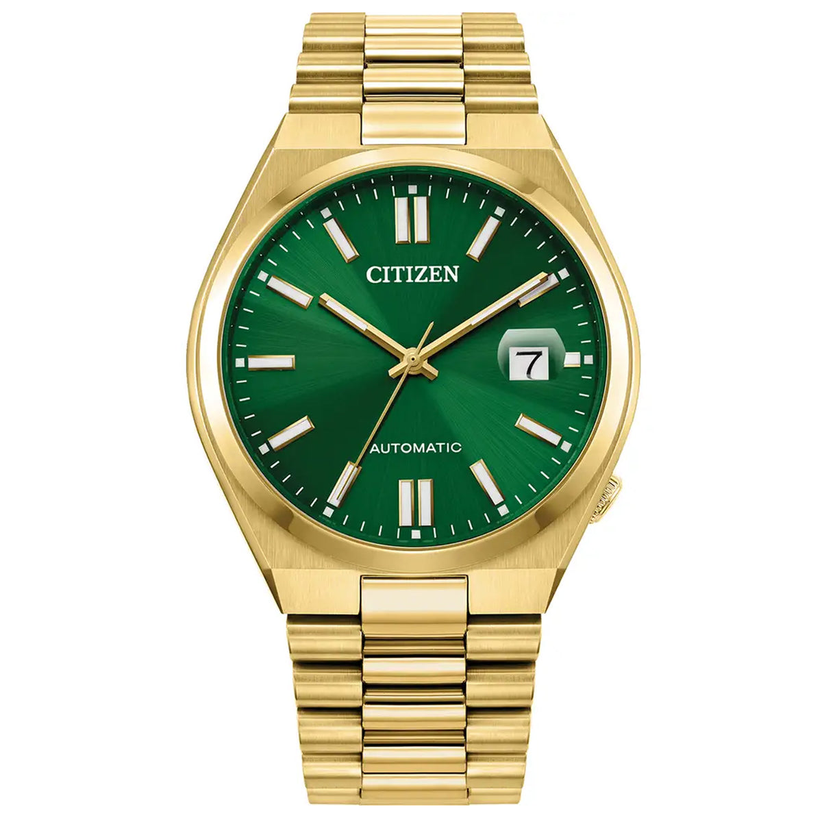 Citizen NJ0152-51X Gents 'Tsuyosa' Green Dial Gold Plated Stainless Watch 40mm