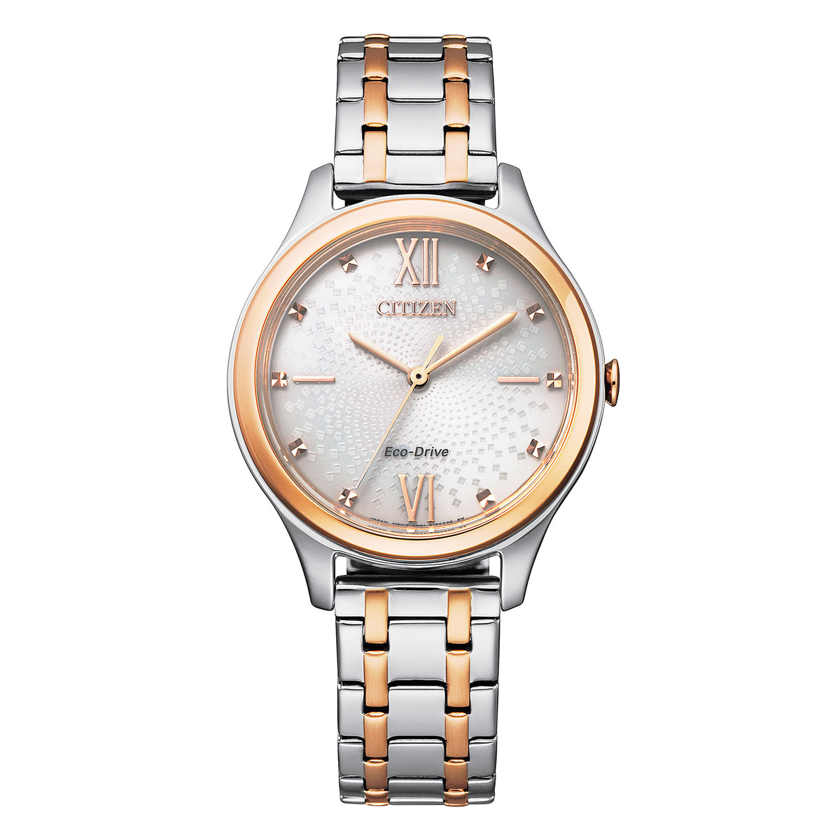 Citizen EM0506-77A Ladies Eco Drive Mother-of-Pearl Dial Two-Tone Bracelet Watch