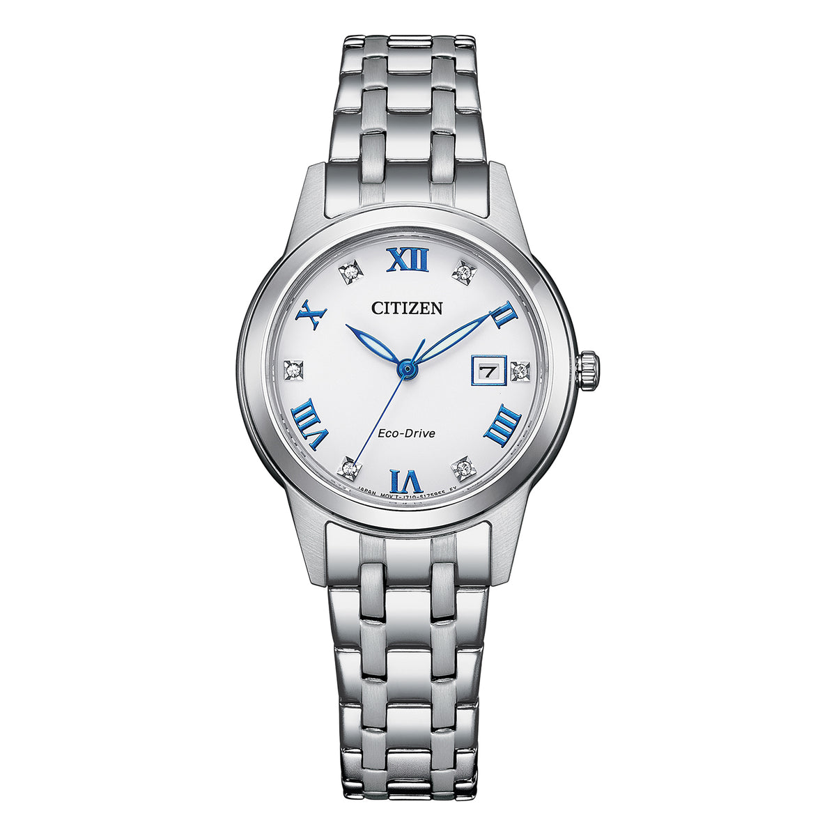 Citizen FE1240-81A Silhouette Crystal Stainless Steel White Dial Watch 29mm