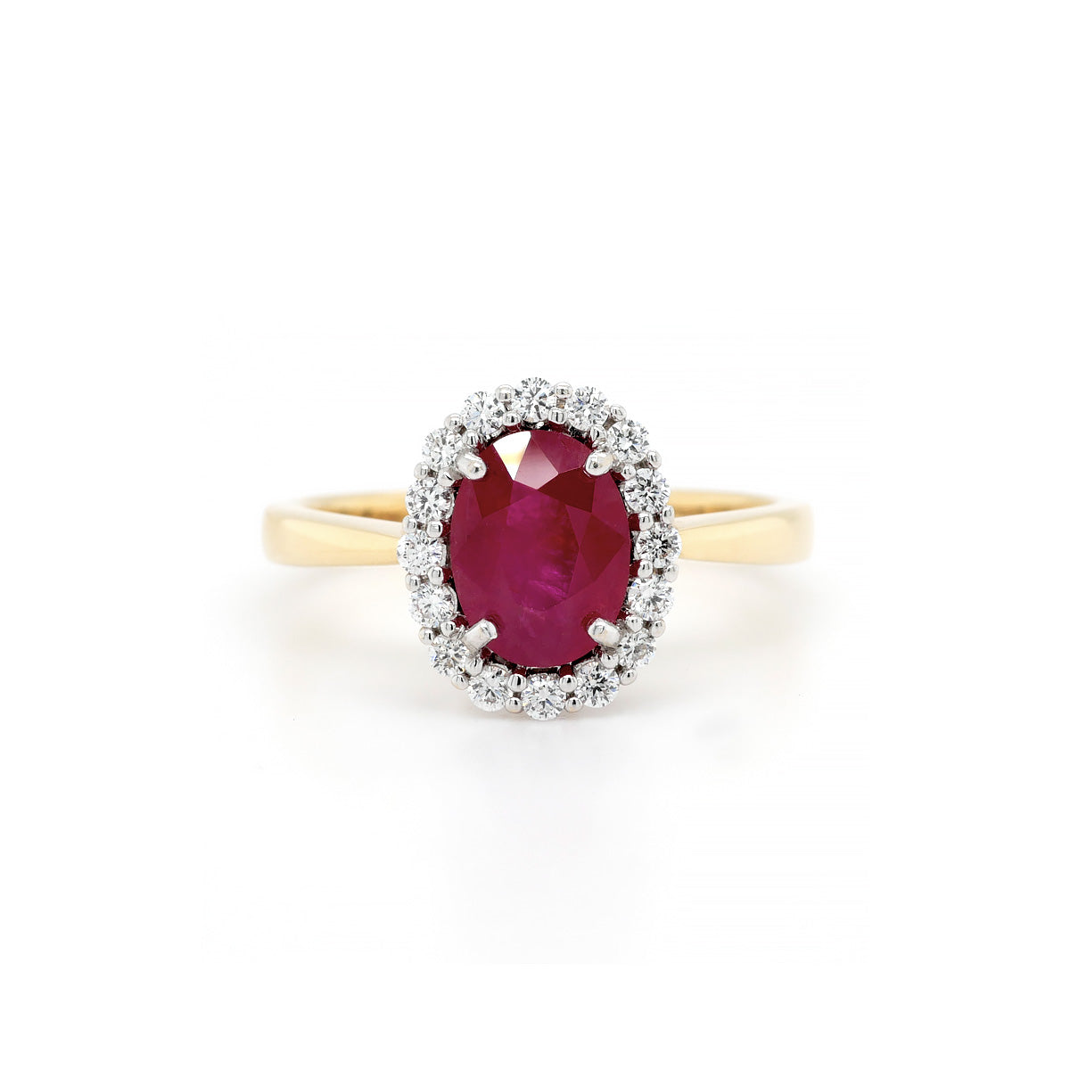 18ct Yellow Gold Ruby and Diamond Ring