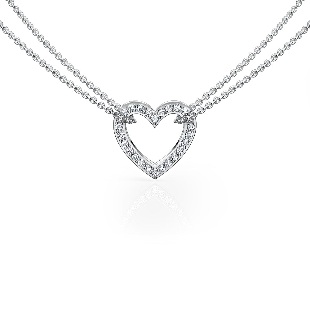 Pave Heart Pendant