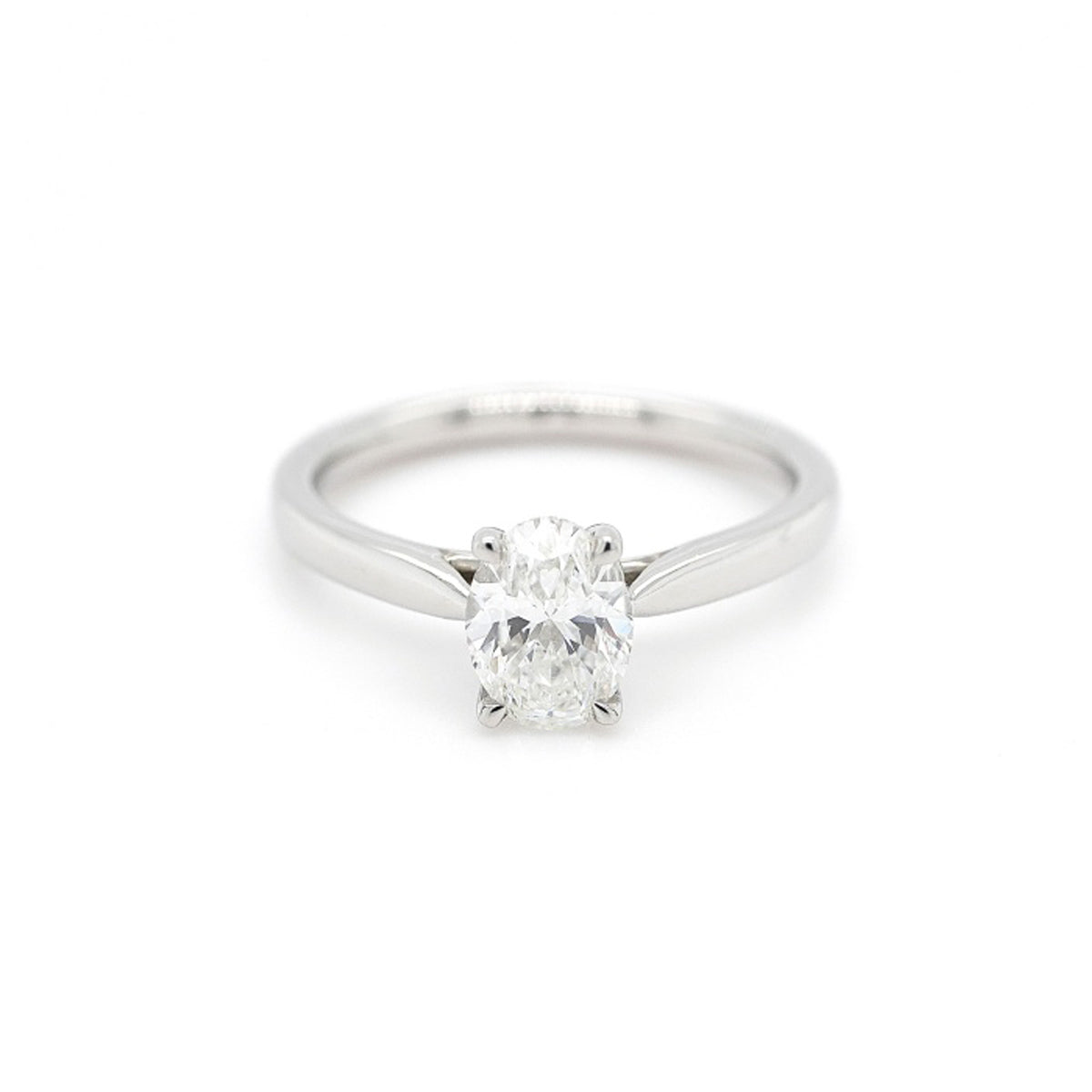 Single stone oval deals engagement ring