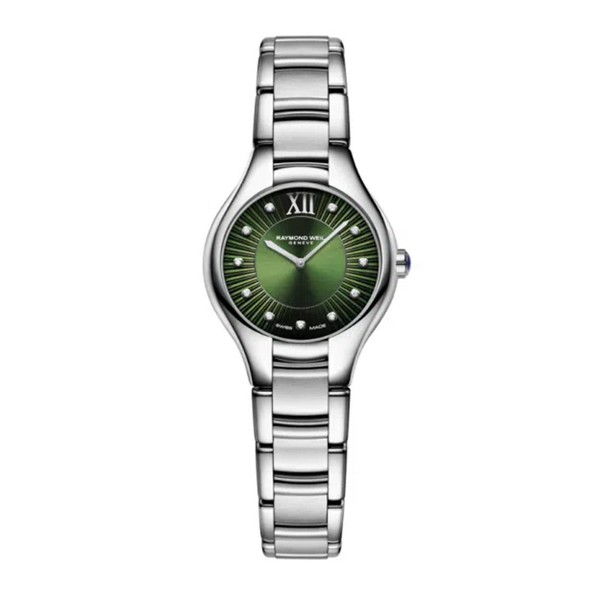 Raymond Weil 5124-ST-52181 'Noemia' Ladies Green Dial Diamond Marker Watch 24mm