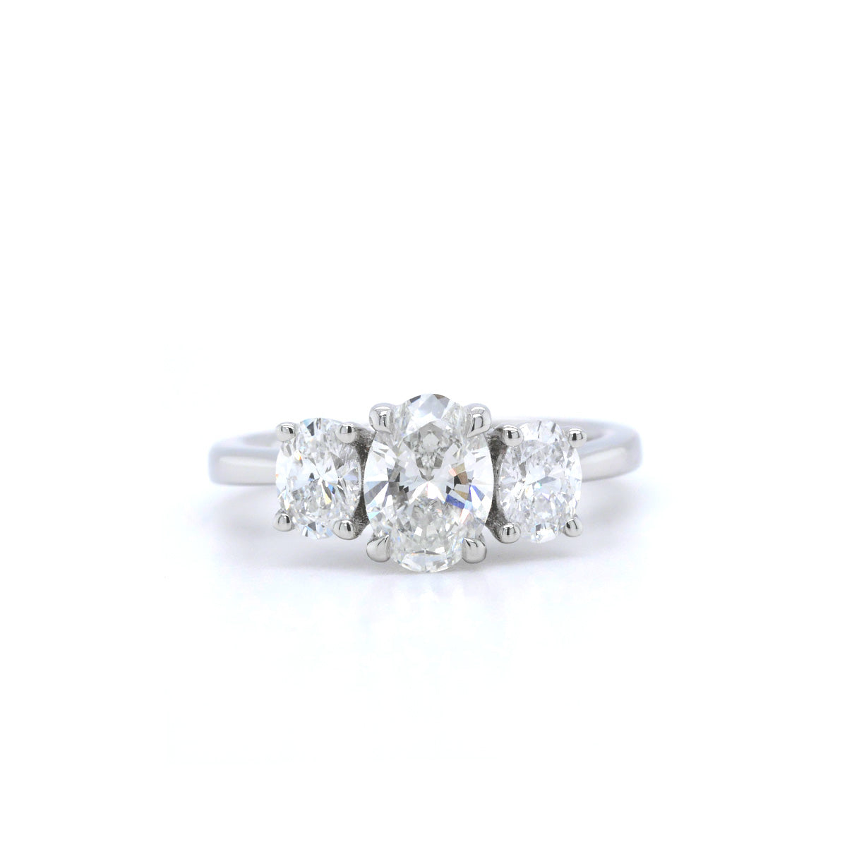 Platinum 3 Stone Diamond Ring