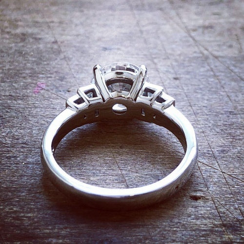 American Diamond Bridal Rings | Blue Stone Ring | Saaj